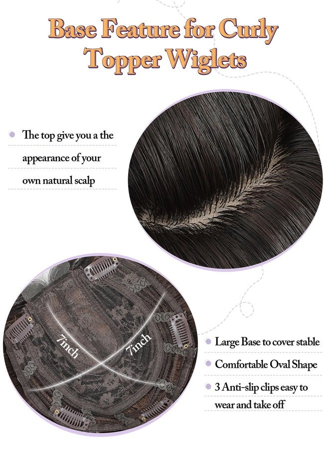 PANEWAY Hair Topper 20 Inch Synthetic Wavy Clip-In Topper for Daily Wear, Instant Volume & Length, Breathable for All-Day Comfort, Perfect for Thinning Hair (Brunette Brown Balayge with Dark Root) - Image 3